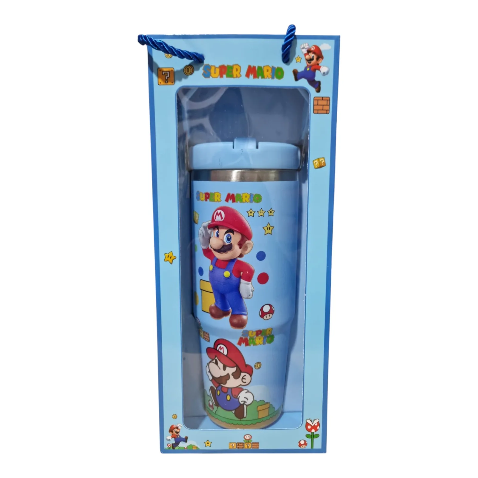 Vaso Flip Straw Personajes 900cc en Caja