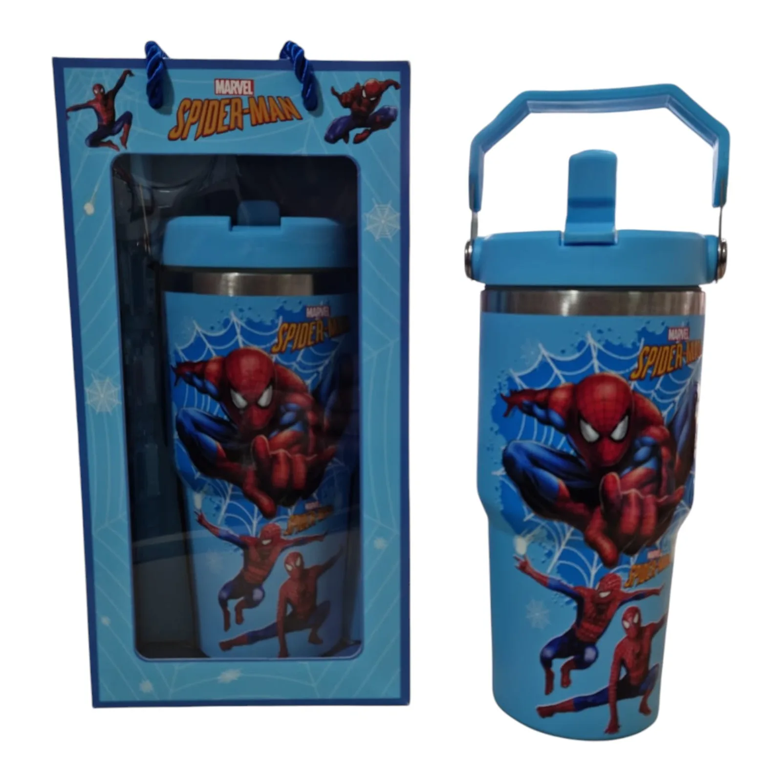 Vaso Flip Straw Personajes 600cc en Caja
