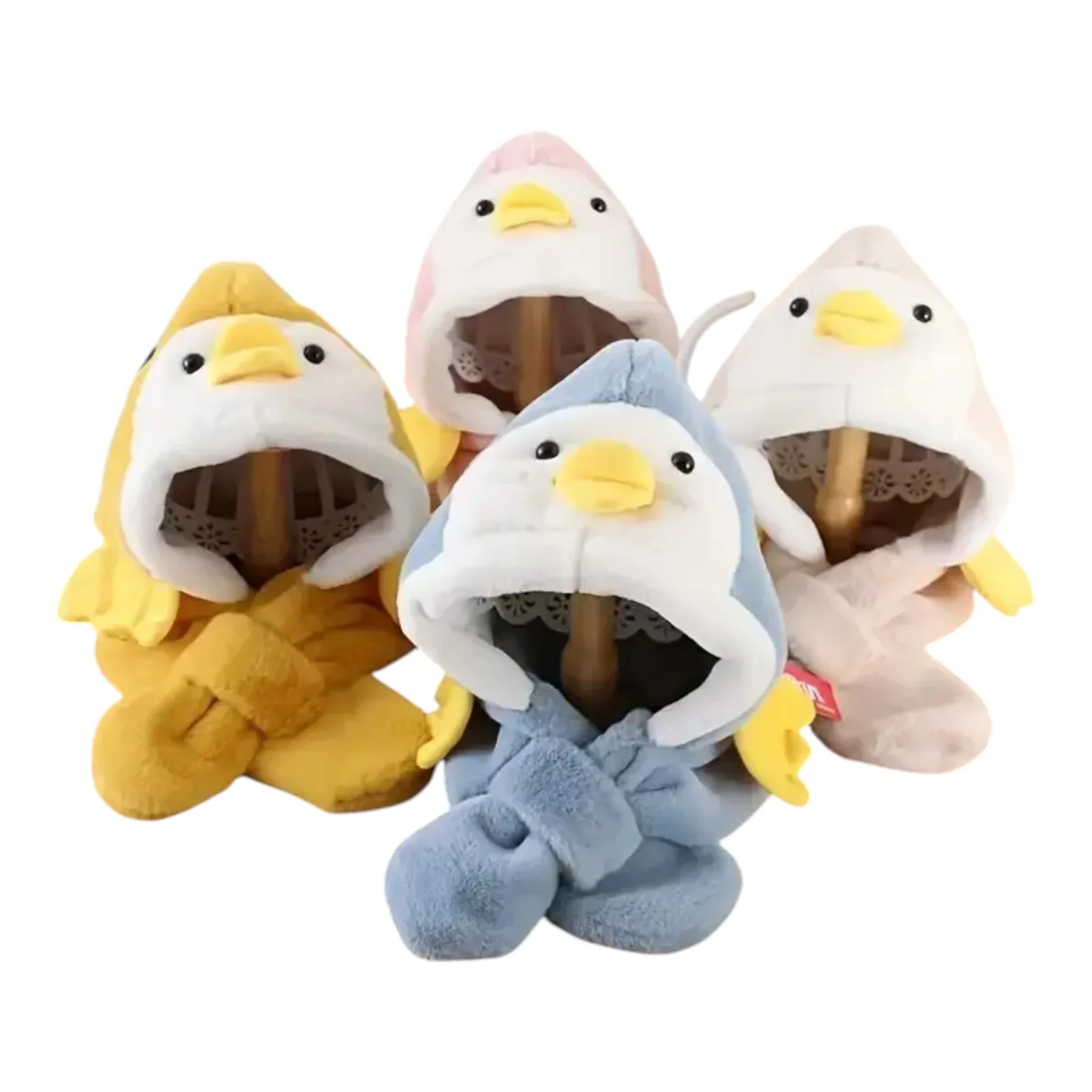 Gorro Bufanda Peluche Patito