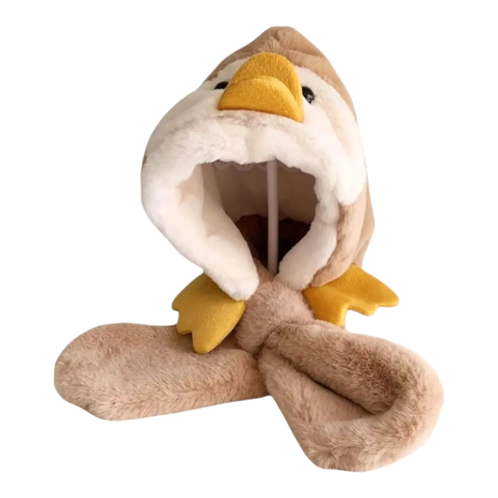 Gorro Bufanda Peluche Patito