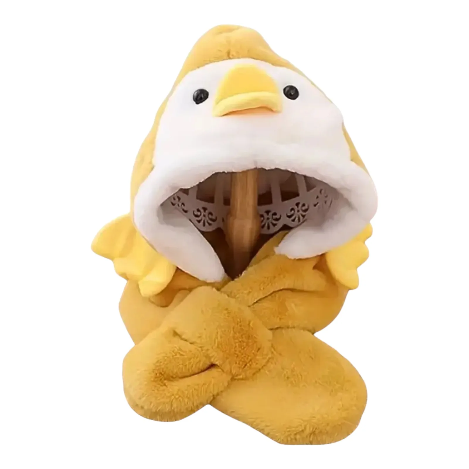 Gorro Bufanda Peluche Patito