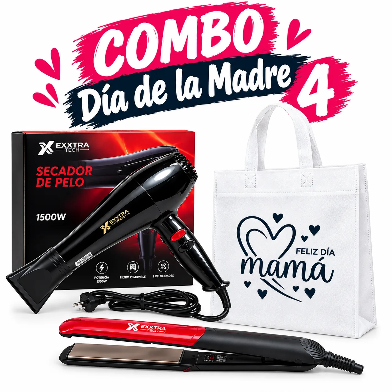 Combo Día de la Madre con Secador y Plancha