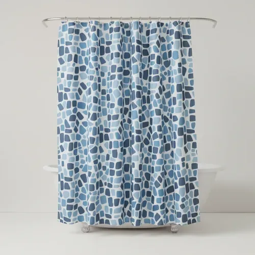 Cortina de Baño Estampada 180 X 180cm con 12 Ganchos
