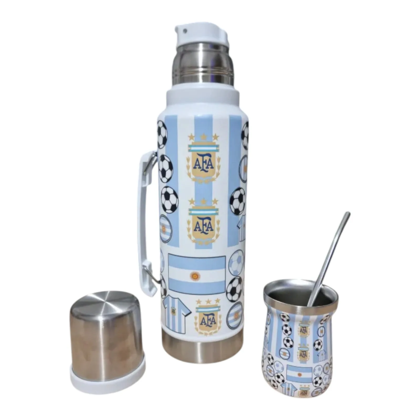Combo Seleccion Argentina Termo 1.4Lts + Mate 180 ml.