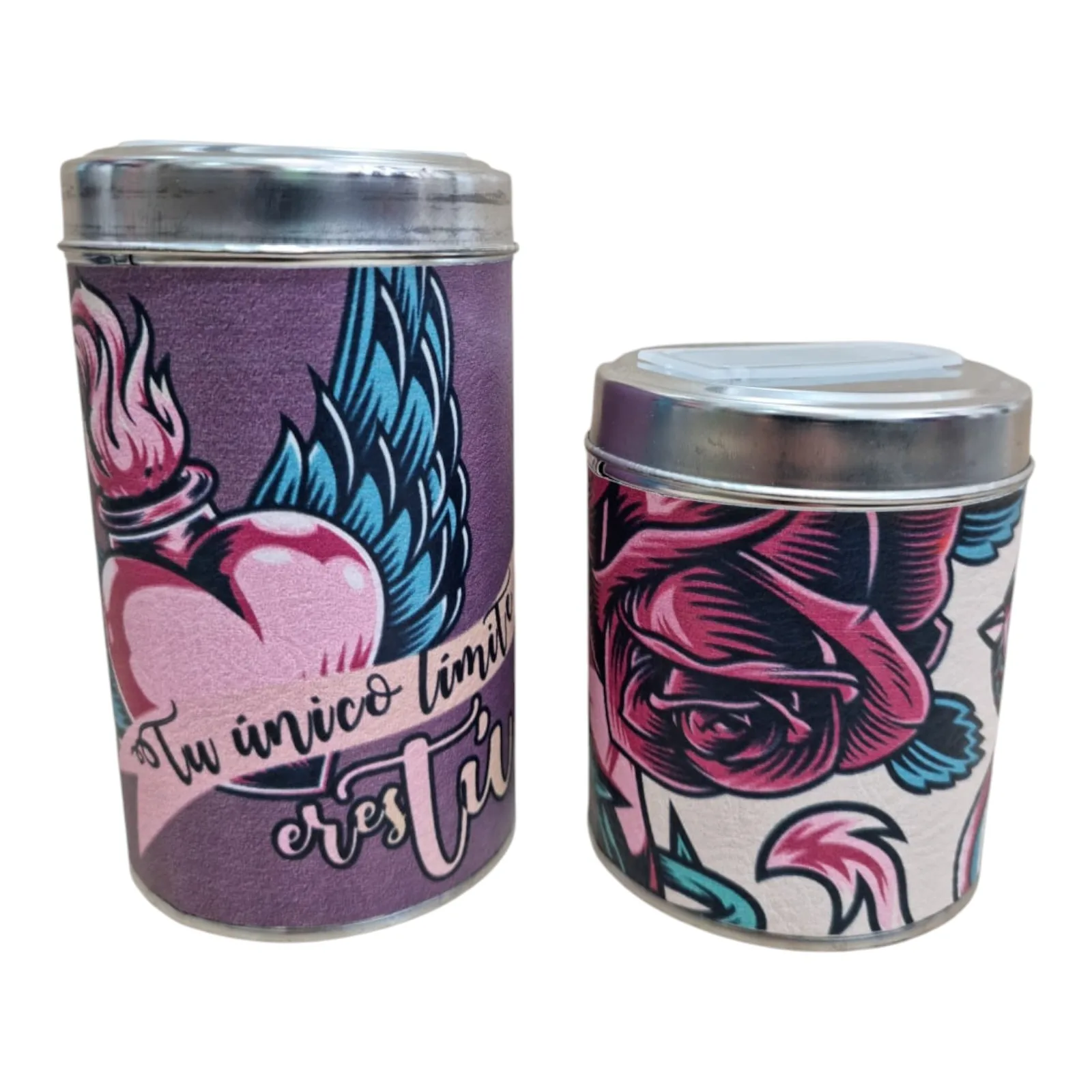 Set de Latas Forradas Yerba y Azucar