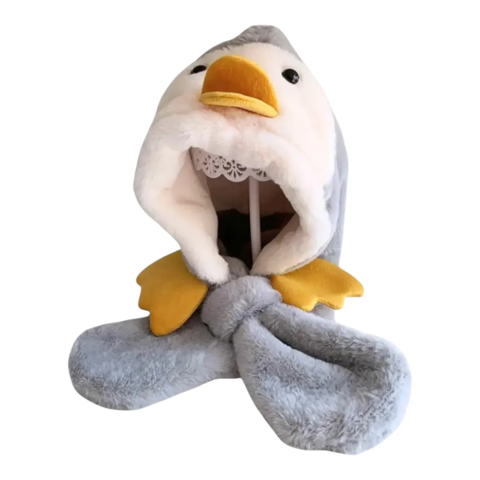Gorro Bufanda Peluche Patito